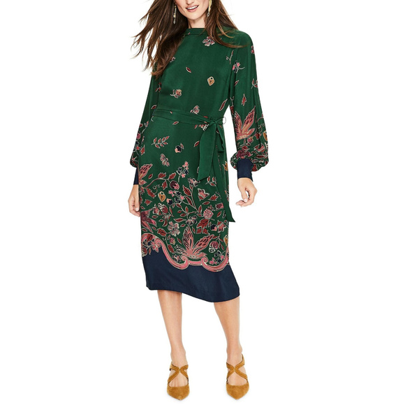 Boden Dresses & Skirts - Boden Bonnie Print Silk Midi Dress Size 14
